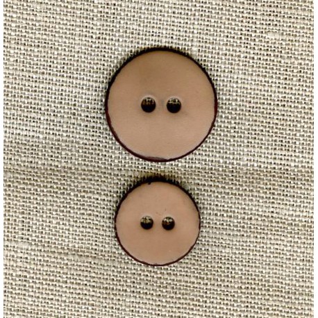 Bouton Nacre émaillée Craie, col. Blush