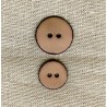 Bouton Nacre émaillée Craie, col. Blush