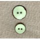 Enamelled mother of pearl Button, col. Aqua