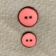 Enamelled mother of pearl Button, col. Sherbet