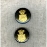 Bouton métal Armoiries, col. Carbon/ or