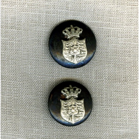 Bouton métal Armoiries, col. Carbon/ Argent