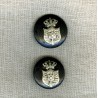 Armoirie Metal Button, col. Carbon/ Silver