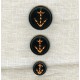 Bouton Polyester Ancre à Coudre, col. Nuit