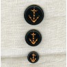 Bouton Polyester Ancre à Coudre, col. Nuit