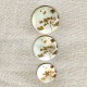 Engraved Mother of pearl button Bloom, col. Deer/ Natural