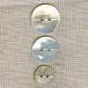 Natural mother-of-pearl button with pass thread