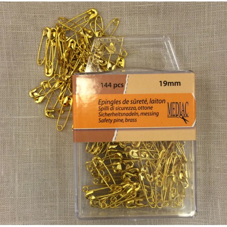 Mini Safety Pins, co. Gold