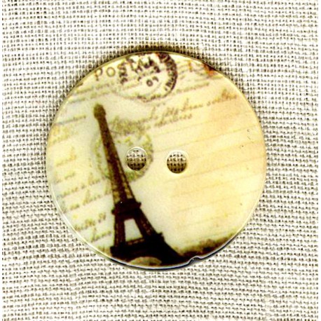 Bouton Nacre Imprimée, Paris Gustave