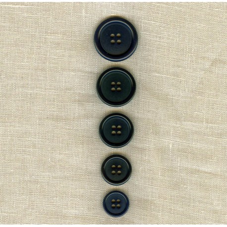 "Costard"Corozo Suit Button, col. Black
