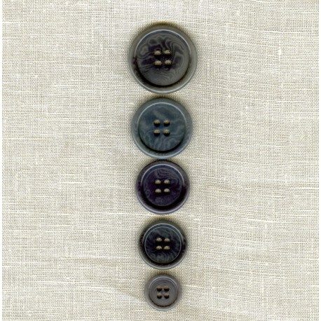 "Costard"Corozo Suit Button, col. Warm Grey