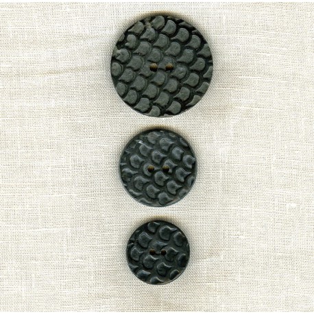 Black Horn Button Scales