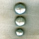Silver half-ball leather button
