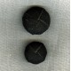 Black alcantara half-ball button