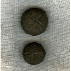 Chocolate alcantara half-ball button