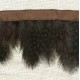 Strip of feathers Speckled on satin Ribbon, col. Choco 56