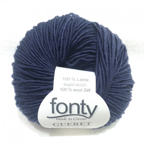 FONTY merino knitting yarn, qual.GUERET, col. Indigo 005