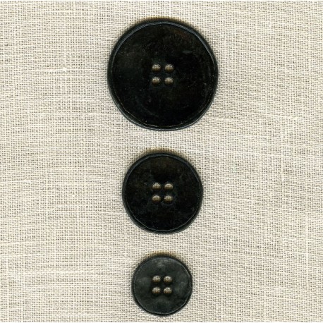  Métal Button Piécette, col. Carbon
