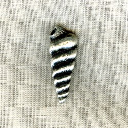 Bouton Métal Coquillage, col. Argent