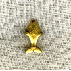 Bouton Métal Requin, col. Or