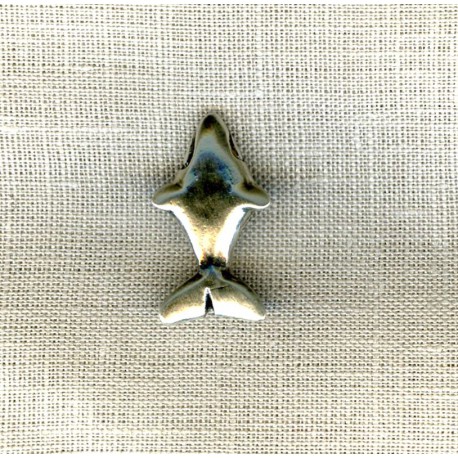 Bouton Métal Requin, col. Argent