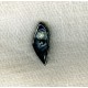 Metal Button Conch Shell, col. Carbon