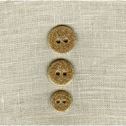 Bouton nacre émaillée Glitter, col. Or