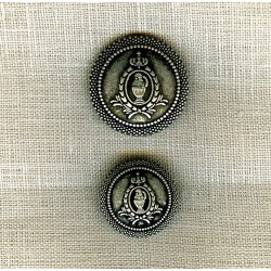 Médaillion Metal Button, col. Old Silver