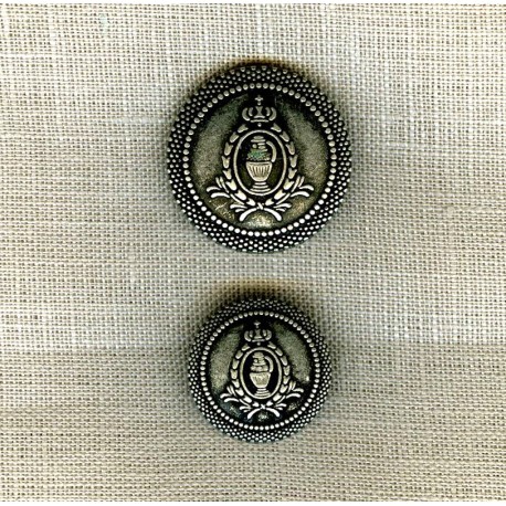 Médaillion Metal Button, col. Old Silver