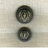 Bouton Métal Médaillon, col. Vieil Argent