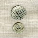 Enamelled Mother of pearl Button Sillage, col. Glitter Pewter