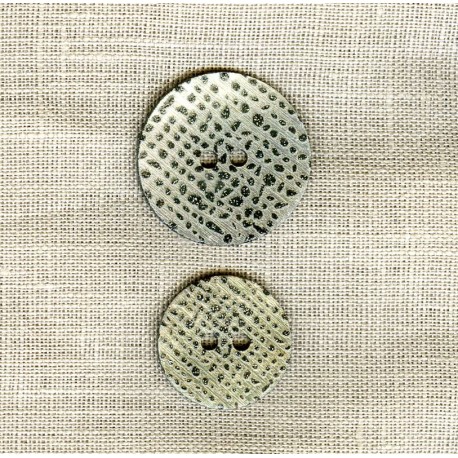 Bouton Nacre Emaillée Sillage, col. Glitter Plomb