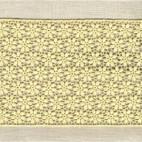 Ruban Guipure Parterre de Fleurs, col. Blé