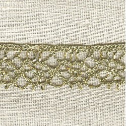 Ruban Dentelle Lurex Classique, col. Soleil