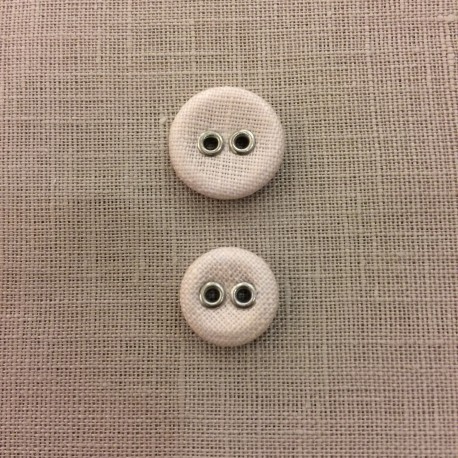 Linen Covered Button Pauline, col. Angel