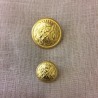 Metal Button Crown and Laurel, col. Gold