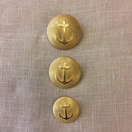 Metal Button Drop Anchor, col. Gold