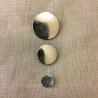 Thin Disk Metal Button, col. Silver