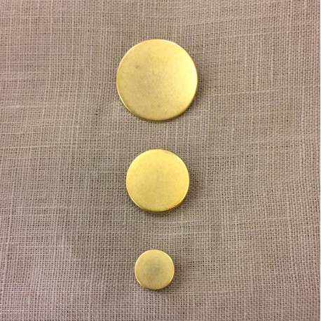 Thin Disk Metal Button, col. Light Gold