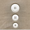 Bouton Polyester Tout Blanc