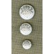 Metal button with shank, Coat of arms, White/Silver