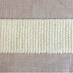 Ruban Sangle Scintillante, col. Ecru/ Doré