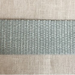 Ruban Sangle Scintillante, col. Gris Léger/ Argent
