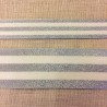 Striped grosgrain ribbon,col. White/ Silver