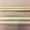 Striped grosgrain ribbon,col. White/ Gold