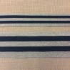 Striped grosgrain ribbon,col. Navy/ Argent