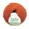 FONTY wool knitting yarn, qual.BB MERINOS, col. Tangerin 834