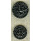 Metal button coat of arms Lion, Black