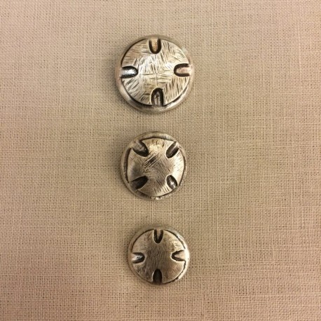 Metal Button Médieval, col. Silver