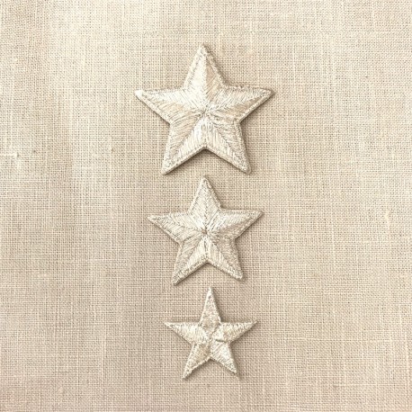 Silver star motif